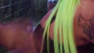 Amsterdam Bimbo Takes Big Cock Tour - Public