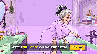 Bathroom Granny Ai Cartoon