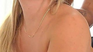 Interracial Sex-horny Blonde Takes Her Doctor's Black Cock Deep Down Her Throat to Fill Her Mouth with Cum!