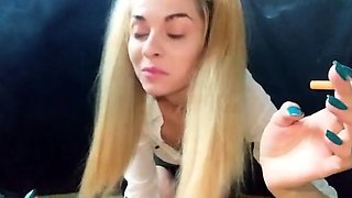 Goddess Marlena - Bad Schoolgirl Smoking Fetish
