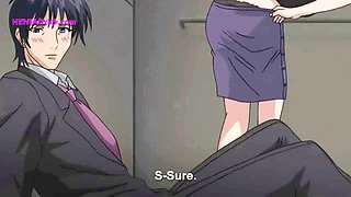 Boss and secretary get it on in the elevator with a big cock and a wild cumshot