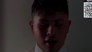 Cute stunner gives her stepbro a blowjob