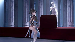 mmd up and Down Cheongsam Black Silk Thong Jiggling Breasts Doggy Style Internal Ejaculation Orgasm