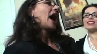 Milf Persia and Tatiana milk young Joey when he masturbates