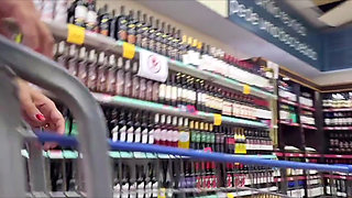 Wife Goes to the Market in Public Without Panties and Shows Herself off!