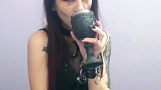 Cute skinny naughty teen fetish nurse poses and masturbates