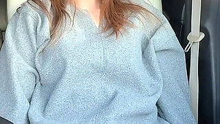 Married Woman Reaches Orgasm in the Car During Work