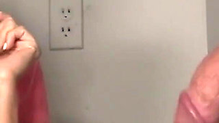 Big dick in gloryhole gets sucks and deepthroats by hottie babe Riley Evans