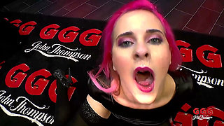 GGG John Thompson - Pink Haired Slut Destroyed in Massive