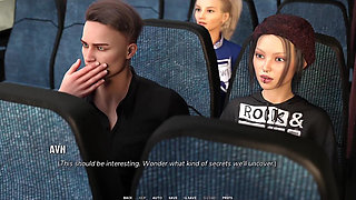 Taboo University - Hot Emo Girl Gives Me a Handjob Inside a Public Bus - 3D Porn Games