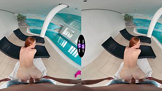 Redheaded vixen goes doggy in HD POV gloryhole