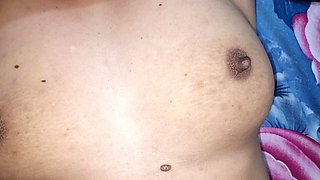 Real Husband Wife Sex Video. He Sucking Boobs and Cum in Pussy