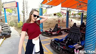 Real Teens - petite teen Jillian Janson car flashing