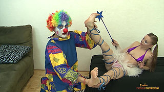Lady in a Cute Fairy Cosplay and Dork Clown Make for a Peculiar Sexual Match