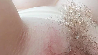 POV Fuck Machine. Camera Attached to Dildo. Creamy Pussy with Clit Piercing Squirts Three Times on Lens