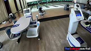 Young Thai MILF with booty fucked on amateur video after bowling