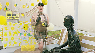 Thirsty Gimp Has Foot Fetish Quenched by Ms Nacke