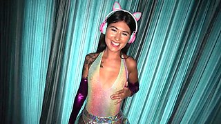 Gamer girl gets fucked in her cute headset, all wet
