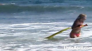 Sensuous Little April's small tits video