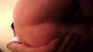My fat Sub worshipping my cock and asshole