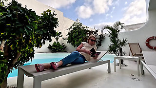 Locked Outside I Couldn't Hold It & Wet My Jeans by the Pool