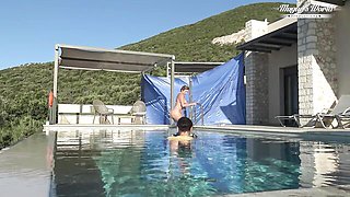 Glamour Mugur and Julia North - pool action - Mugur Porn