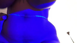Hot Ebony Naked Dancing with Huge Boobs