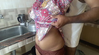 Housewife fucking in kitchen