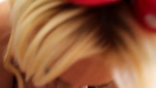 Wet tattooed raven babe Sahron with big boobs masturbates