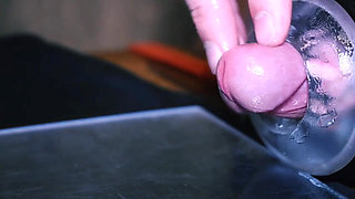 ASMR FLESLIGHT CLOSE UP FUCK AND SLOW MOTION CUMSHOT