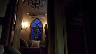 Blonde tight pussy babe solo toy fun in glamour masturbation