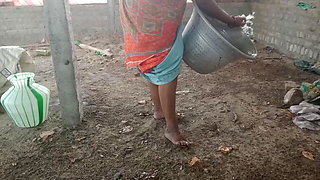 Indian Village House Wife Wet Pussy Romance in Forest Outdoor