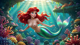 Sensual Mature Ariel Explores Her Magical Underwater Grotto With Long Human Legs And Graceful Poses In Fantasy