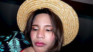 Big fake boobs Thai femboy teen anal sex