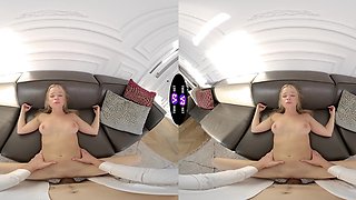 Teenage Calibri with a massive cock gets his fill of oral and sex in VR