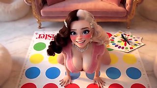 Rich lady Crystal invited to have fun Twister and was humped by a stranger