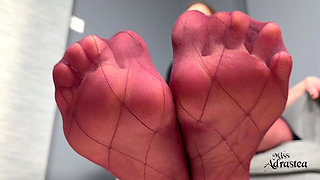 Worship My Fragrant Feet and Cum on My Countdown! - Pantyhose Domination with Foot Worship, and JOI with Miss Adrastea