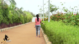 First Time Meeting in Park Girlfriend Jeans and Top Hot Sexy