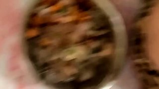 Glamour babe with big boobs masturbates in lingerie