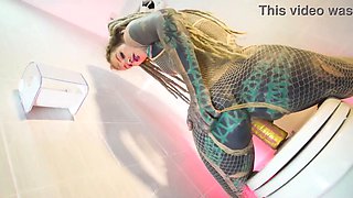 Tattoo Covered Solo Piss – Dreads, Fishnets & Golden Shower Fun