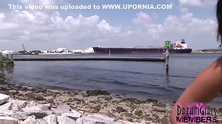 Risky Public Flashing With Hot Thick And Curvy Latina
