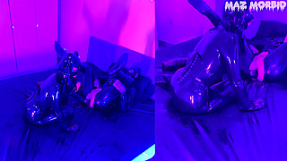 Gas Mask Latex Pegging and Anal Fisting with Mistress Patricia