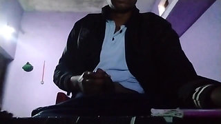 Solo Handjob Closeup Masturbration with Condom Big Cock