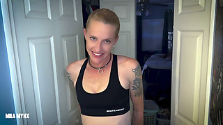 Gym Girl Desperation Begging Stepdaddy to Piss