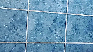 Tiny Asian Rides in Shower Room & Fake Silicon Pussy Play & Bed Riding
