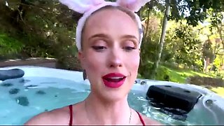 Blonde tight pussy babe solo toy fun in glamour masturbation