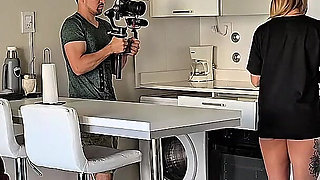 Cheating Wife! Her Husband in Bed and Her Fucking Her Friend on the Couch