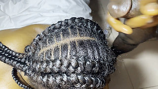 Hair Fetish for Ebony Teen Receiving Cum