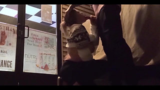 Extremely Risky Bar Blowjob and Downtown Sucking and Flashing