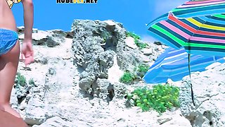 Energetic young nudist chicks secretly filmed having fun